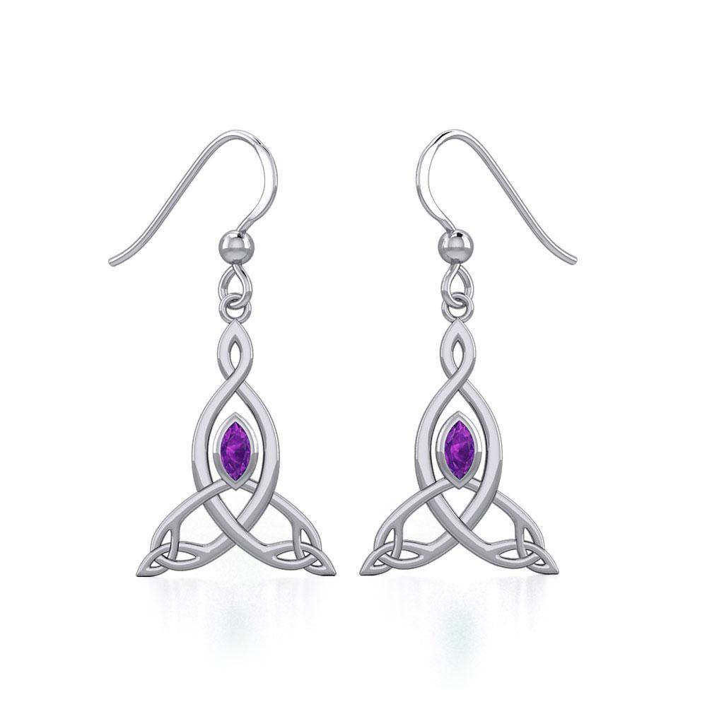 Celtic Motherhood triquetra or Trinity KnotSilver Earrings TER1950