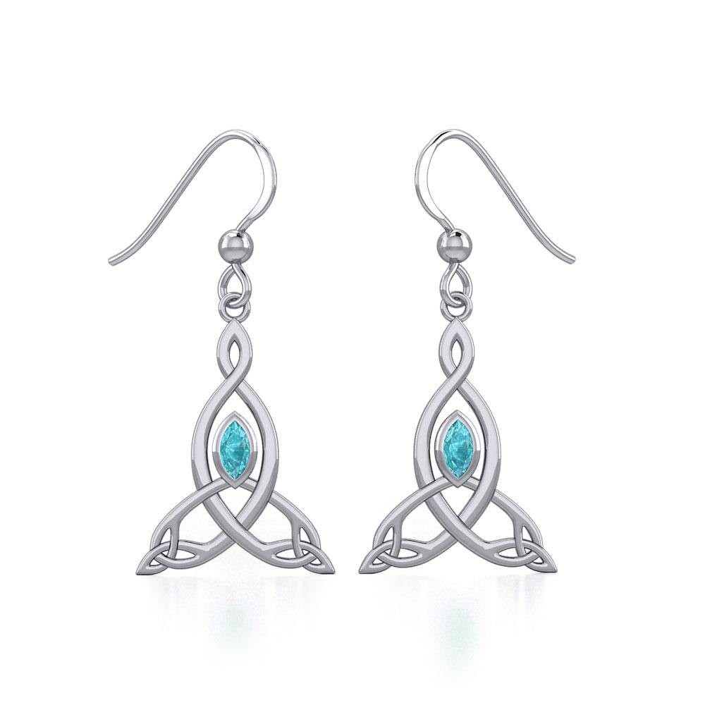 Celtic Motherhood triquetra or Trinity KnotSilver Earrings TER1950