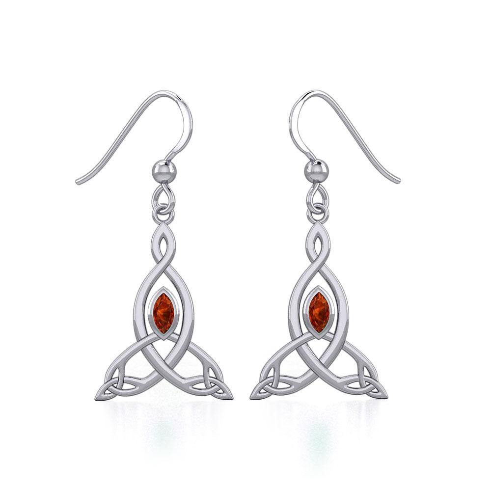 Celtic Motherhood triquetra or Trinity KnotSilver Earrings TER1950