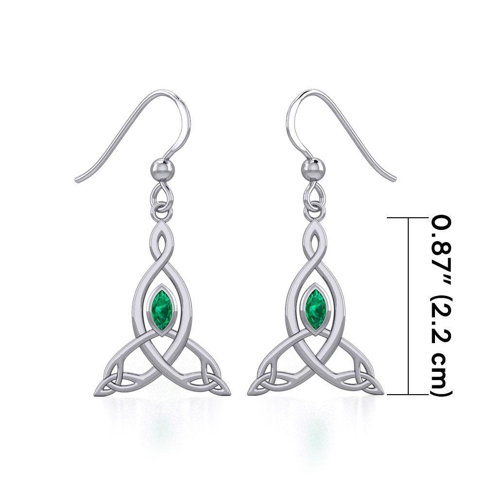 Celtic Motherhood triquetra or Trinity KnotSilver Earrings TER1950