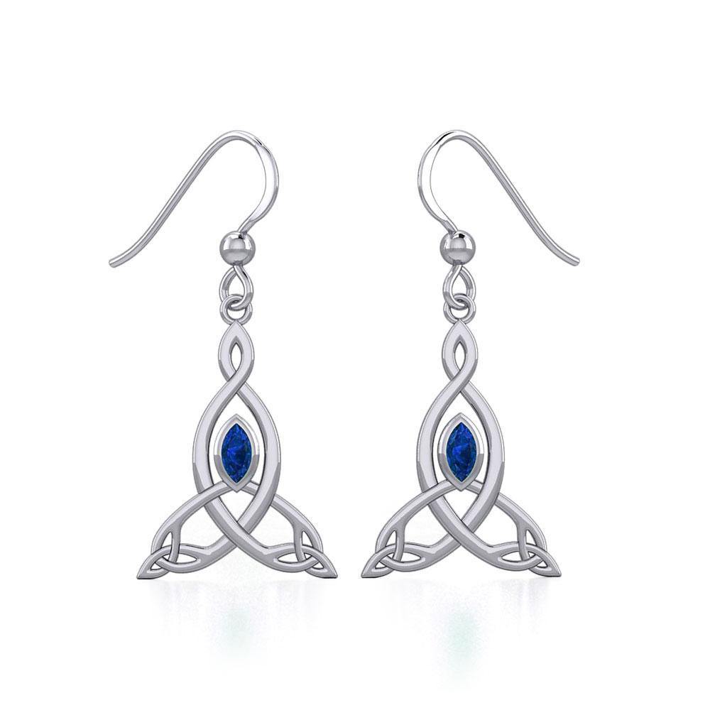 Celtic Motherhood triquetra or Trinity KnotSilver Earrings TER1950