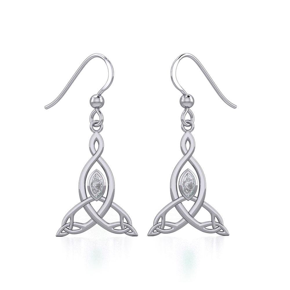 Celtic Motherhood triquetra or Trinity KnotSilver Earrings TER1950