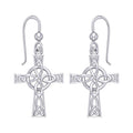 The Celtic Four Point Knot Cross Sterling Silver Earrings TER1958