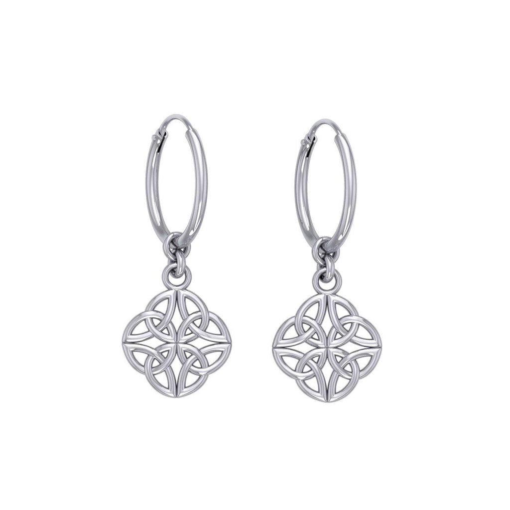 Celtic Knotwork Sterling Silver Hoop Earrings TER2055