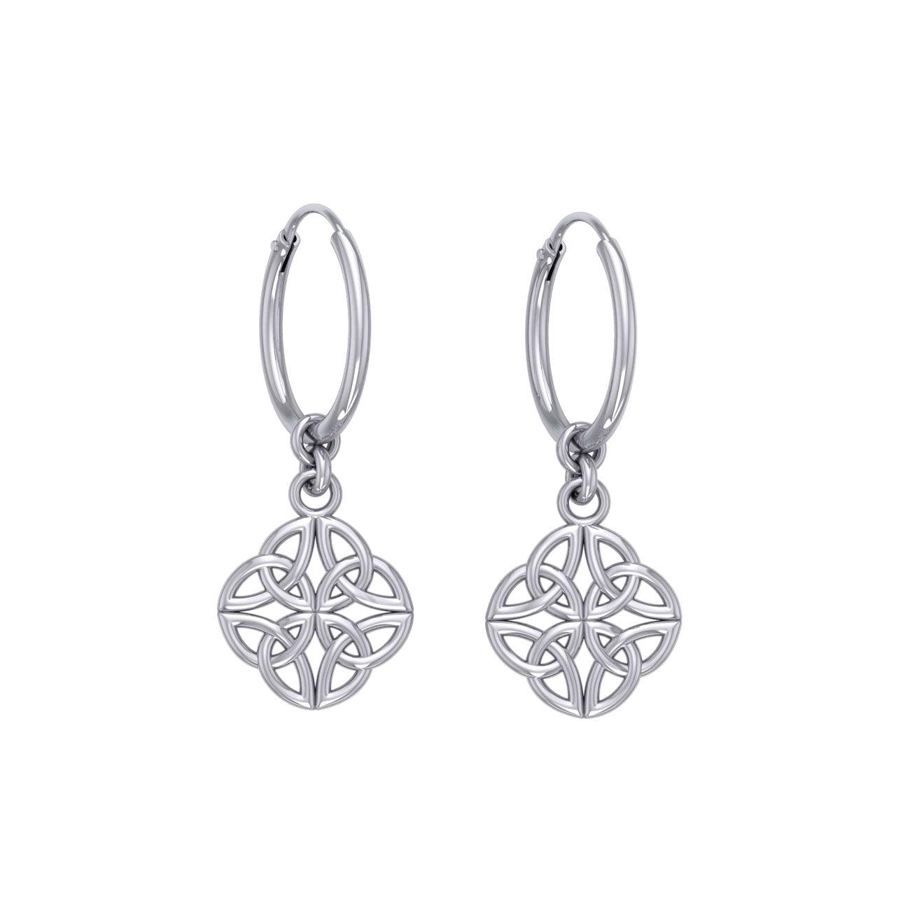 Celtic Knotwork Sterling Silver Hoop Earrings TER2055