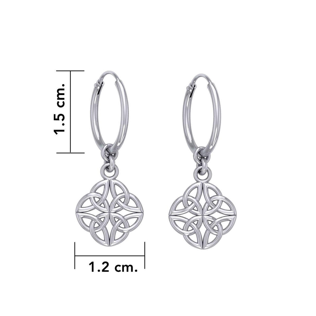 Celtic Knotwork Sterling Silver Hoop Earrings TER2055