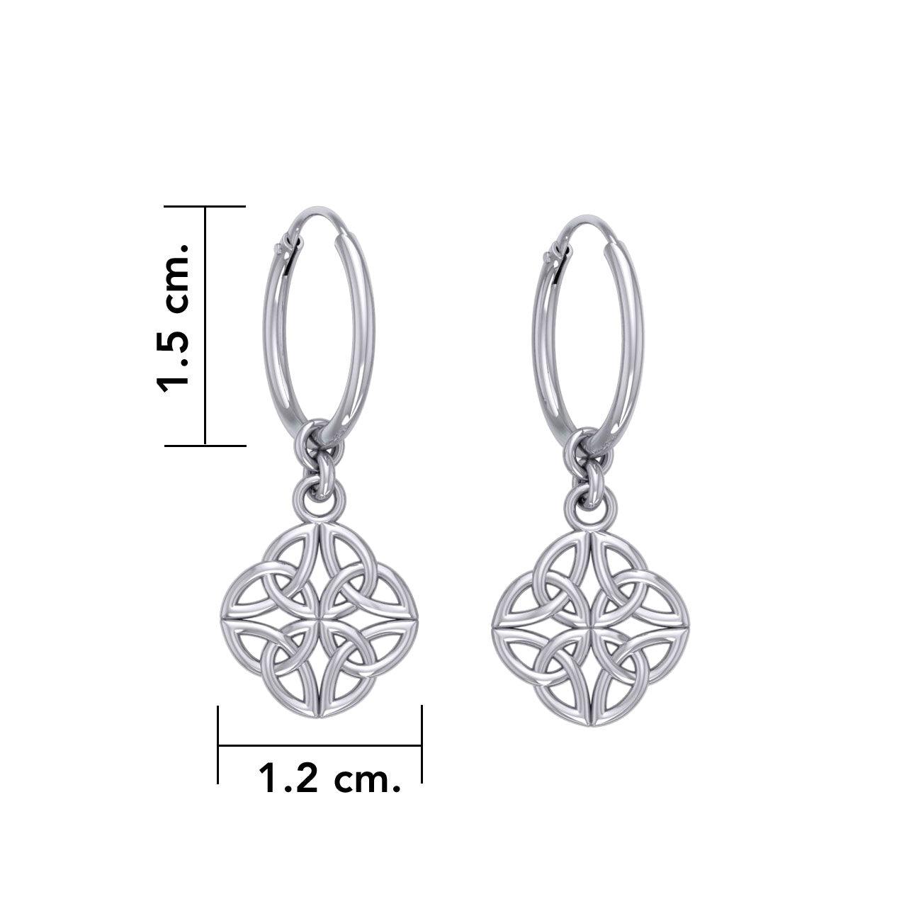 Celtic Knotwork Sterling Silver Hoop Earrings TER2055
