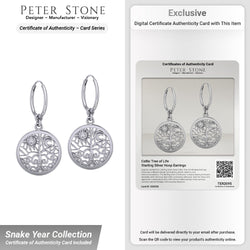 Celtic Tree of Life Sterling Silver Hoop Earrings TER2095 | Earrings | Wiccan Center
