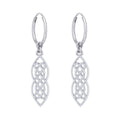 Celtic Entwined Hoop Sterling Silver Earrings TER2098