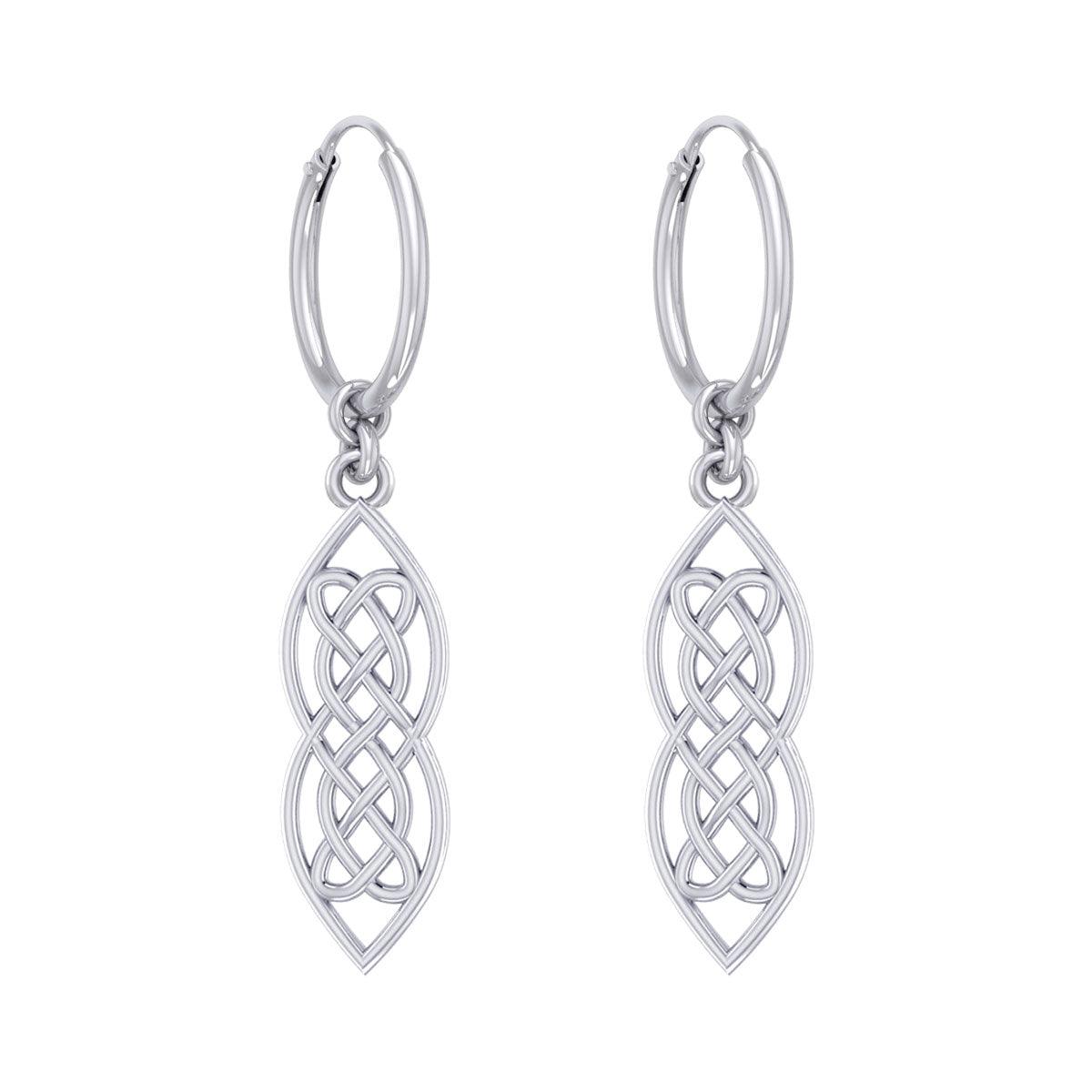 Celtic Entwined Hoop Sterling Silver Earrings TER2098
