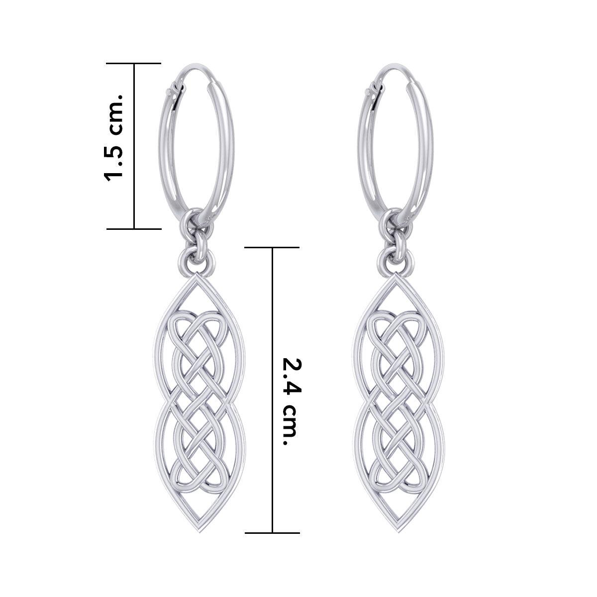 Celtic Entwined Hoop Sterling Silver Earrings TER2098