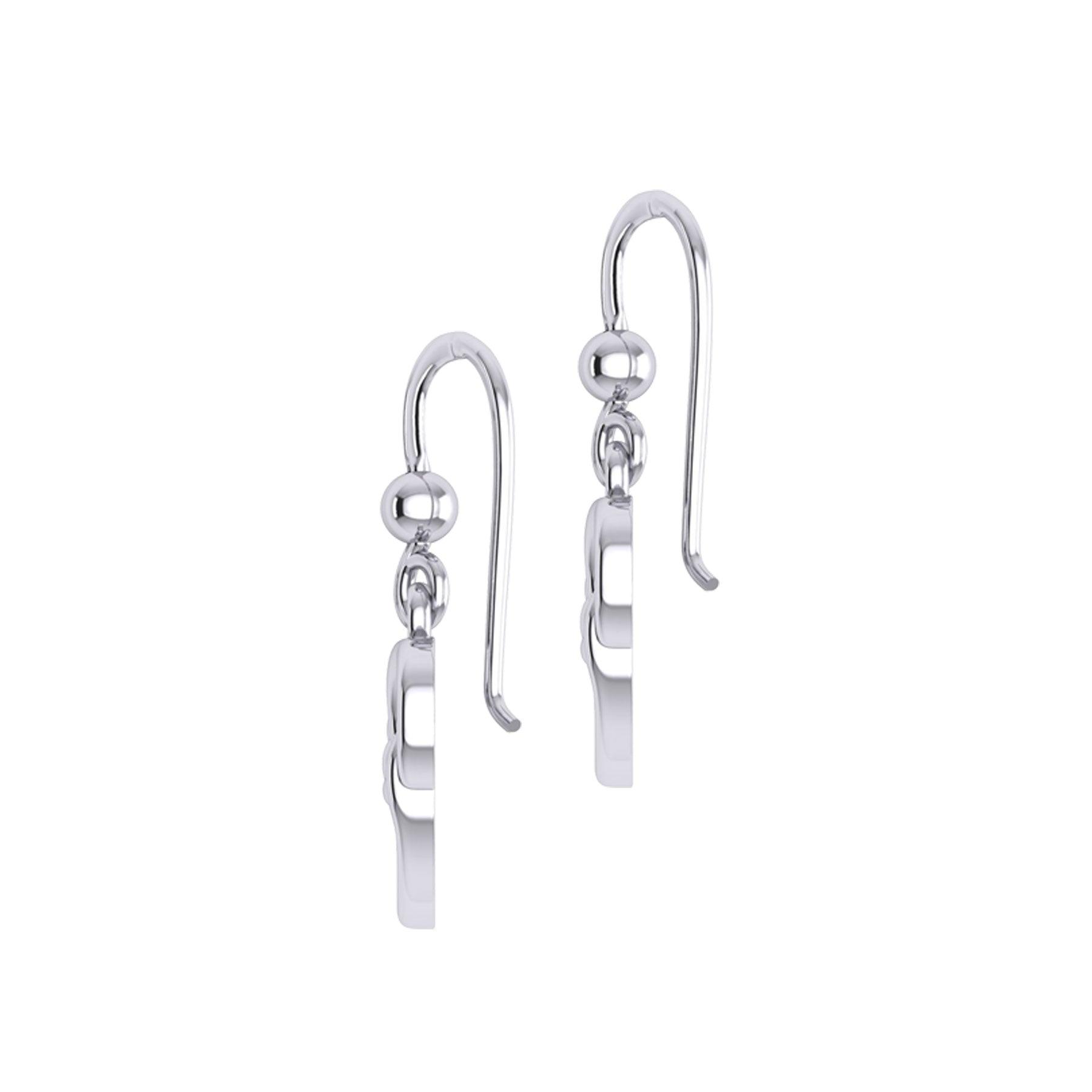 Celtic Infinity Knotwork Heart Silver Earrings TER2159
