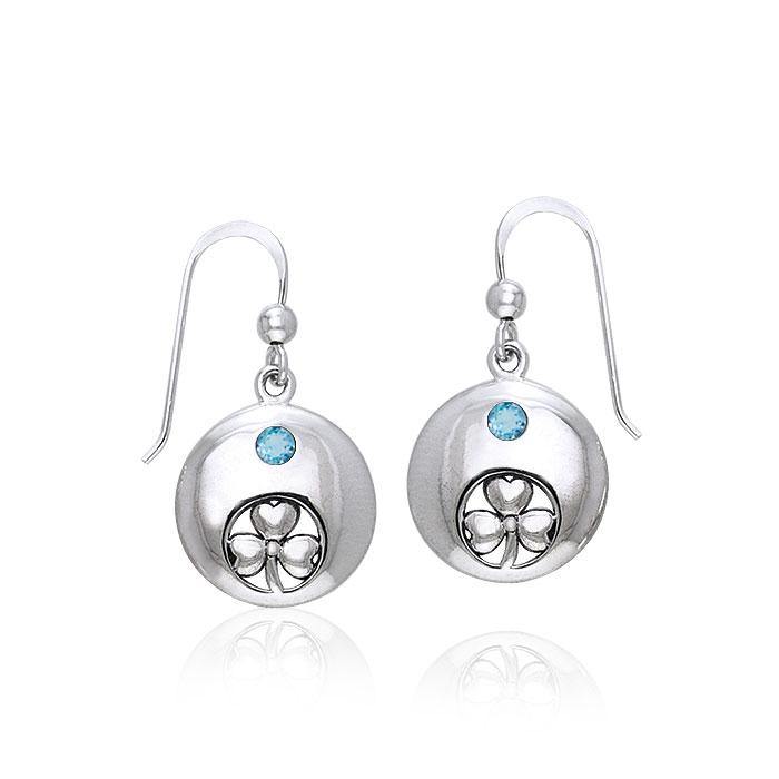 Celtic Irish Shamrock Silver Earrings TER216
