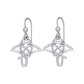 Manta Ray with Celtic Heart in the center Sterling Silver Earrings TER2165