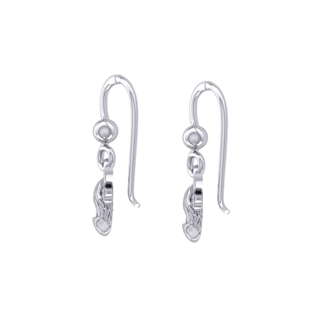 The Highland Cow with Celtic Trinity Knot Ears Silver Earrings TER2174