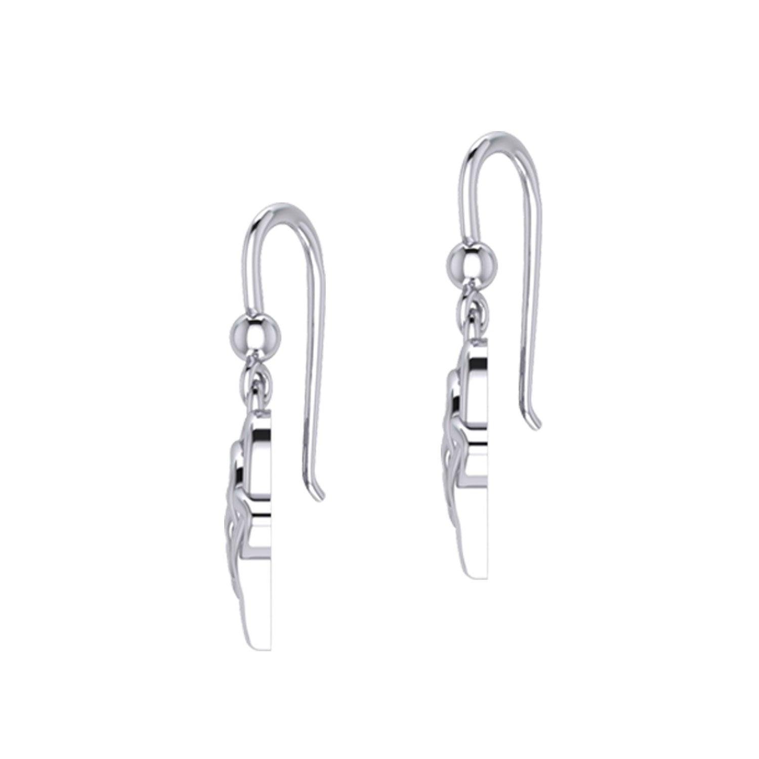 Celtic Symbol of everlasting love Eternal Love Sterling Silver Earrings – Timeless Symbol of Love and Devotion by Peter Stone Jewelry TER2189
