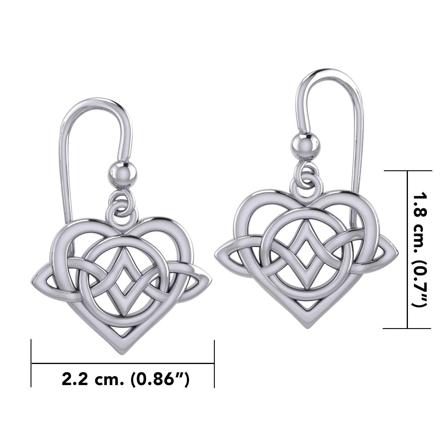 Celtic Symbol of everlasting love Eternal Love Sterling Silver Earrings – Timeless Symbol of Love and Devotion by Peter Stone Jewelry TER2189
