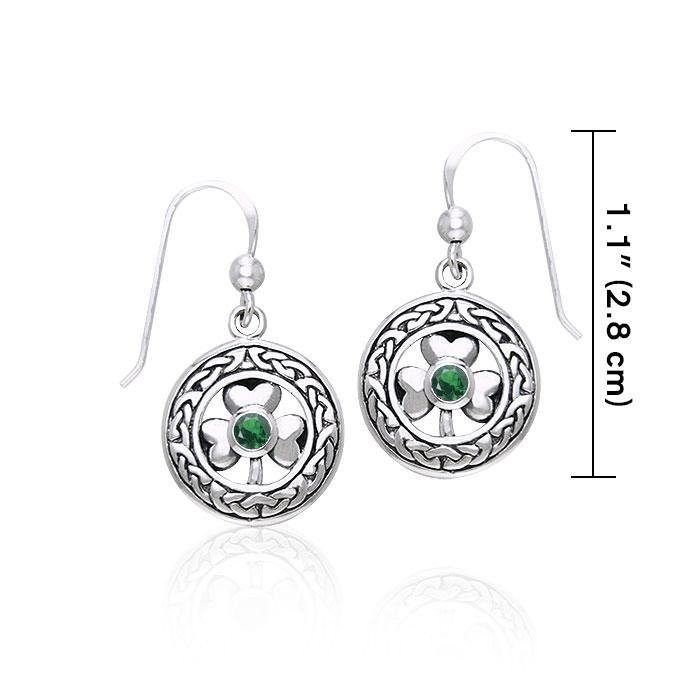 Celtic Knot Shamrock Sterling Silver Earrings TER220