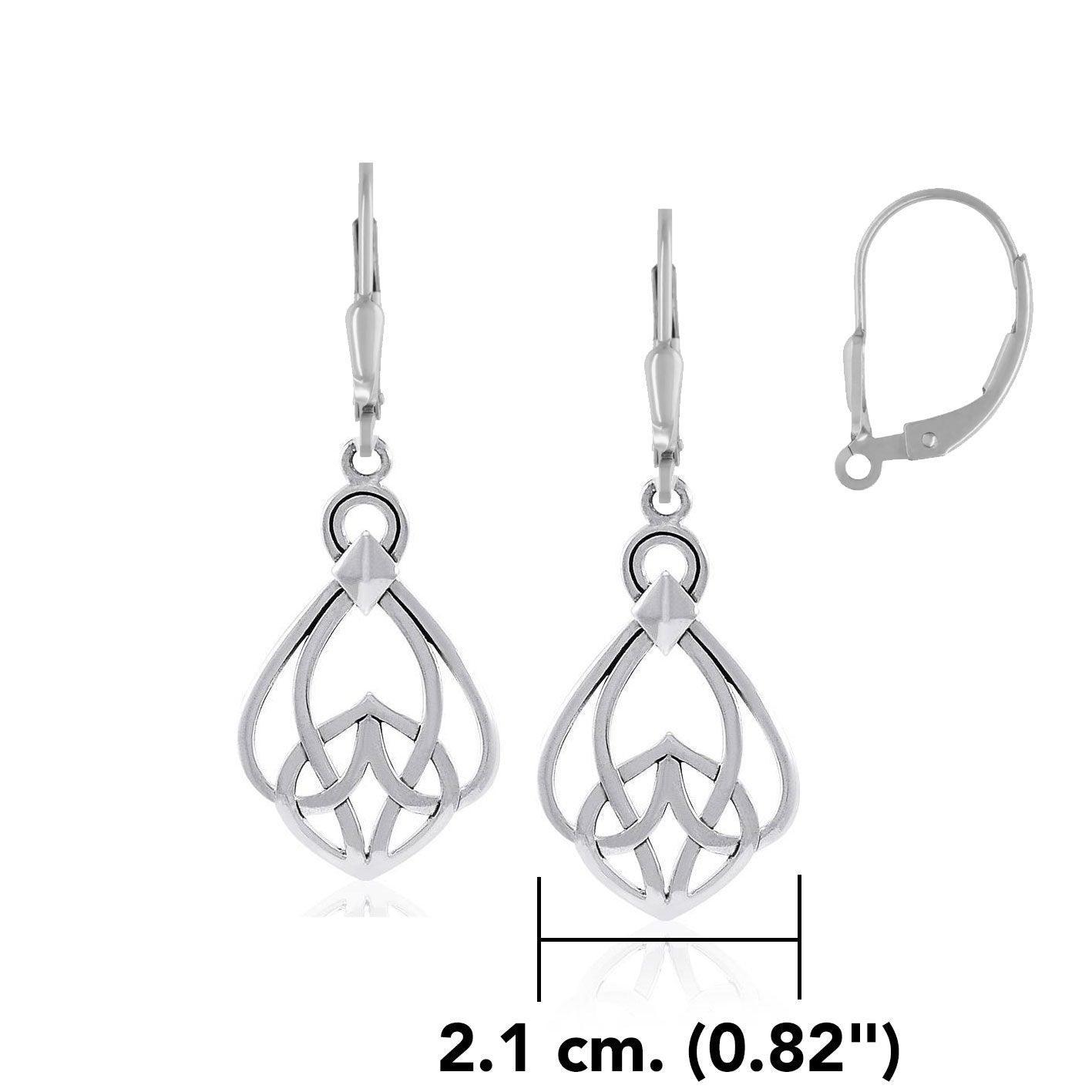 Modern Celtic Knot Sterling Silver Earrings TER2200