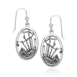Celtic Bagpipes Silver Earrings TER225 | Earrings | Wiccan Center