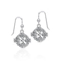 Celtic Cross Sterling Silver Earrings TER379
