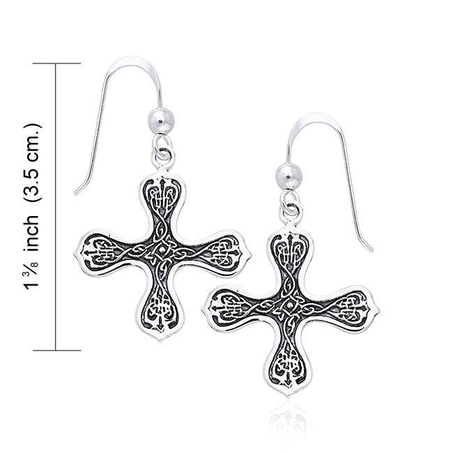 Celtic Cross of the Spirit Sterling Silver Earrings TER468