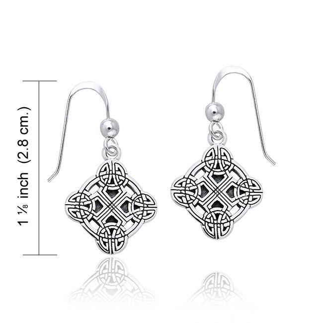 Celtic Clonmacnoise Cross Sterling Silver Earrings by Courtney Davis TER470