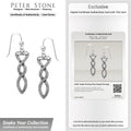 A beautiful renewal ~ Celtic Snake Sterling Silver Dangle Earrings TER509