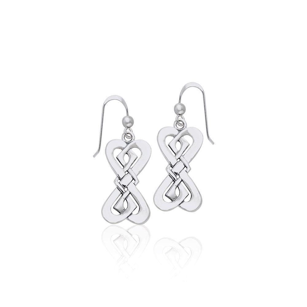 Danu Elegant Silver Celtic Knotwork Earrings TER543
