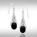Celtic Knot Gemstone Inlay Earrings TER556