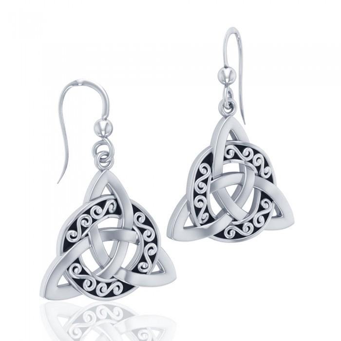 Celtic Trinity Knot Sterling Silver Earrings TER708