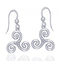 Celtic Triskelion Trinity Knot Sterling Silver Earrings TER709