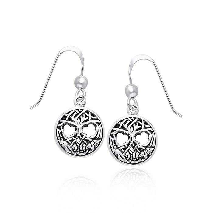 Celtic Knotwork Tree of Life Sterling Silver Earrings TER967