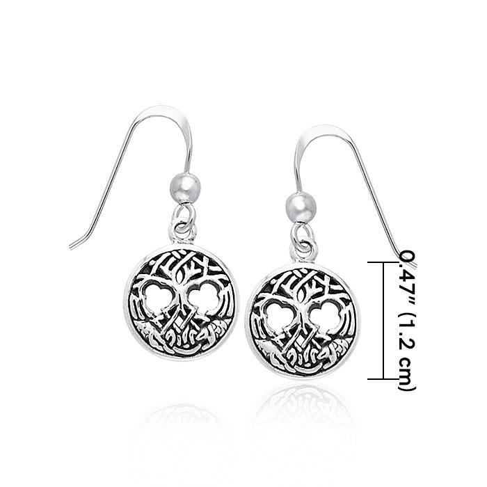Celtic Knotwork Tree of Life Sterling Silver Earrings TER967
