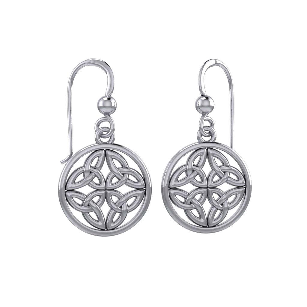 Celtic Triquetra Sterling Silver Earrings TER982