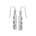 Celtic Trinity Knot in Rectangle Shape Sterling Silver Earrings TER985