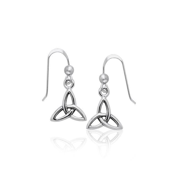 Celtic Trinity Knot Sterling Silver Earrings TER986