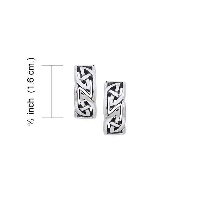 Modern Celtic Knot Sterling Silver Post Earrings TER994