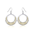 Celtic Moon Silver and 14K Gold Accent Earrings TEV101