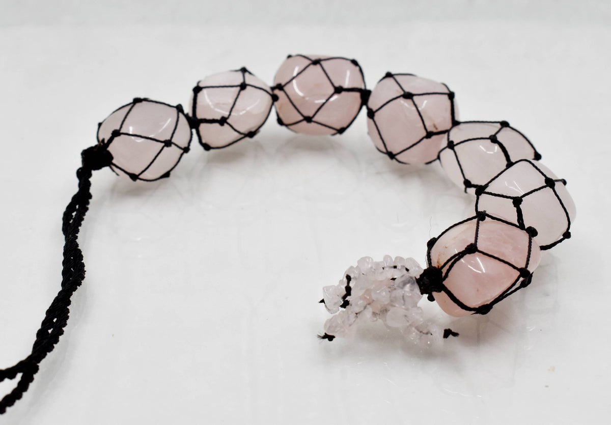 Rose Quartz Crystal Hanger, Car Accessories (Calming And Patience) | | Wiccan Center