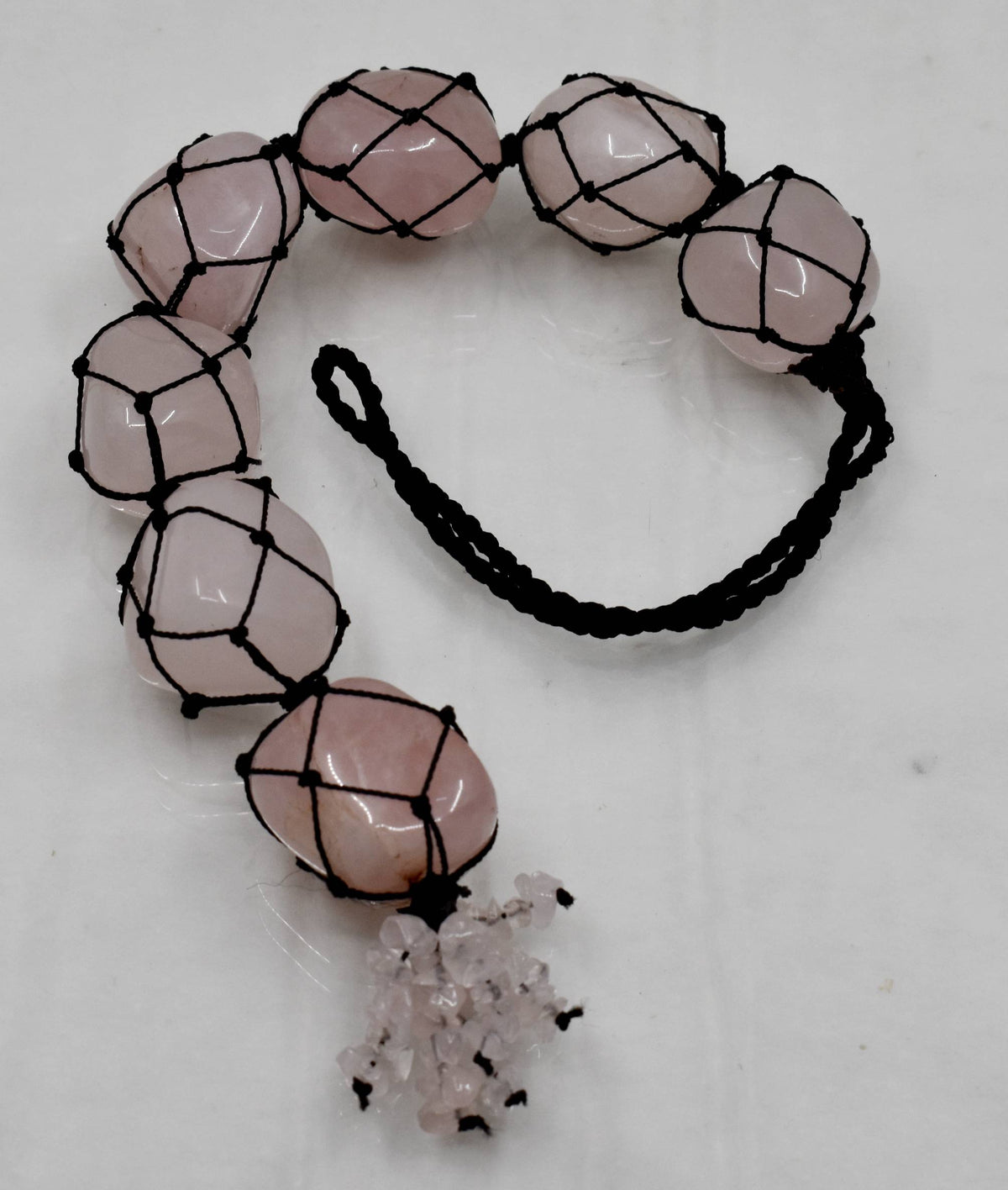 Rose Quartz Crystal Hanger, Car Accessories (Calming And Patience) | | Wiccan Center