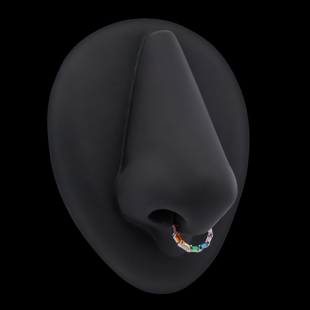 Victoria - Rainbow Hinged Ring | Body Jewelry | Wiccan Center