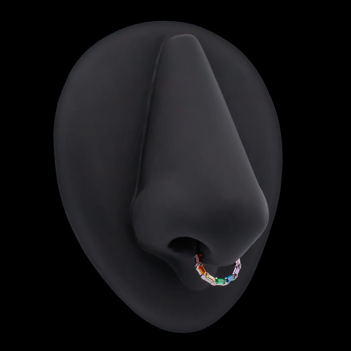 Victoria - Rainbow Hinged Ring | Body Jewelry | Wiccan Center