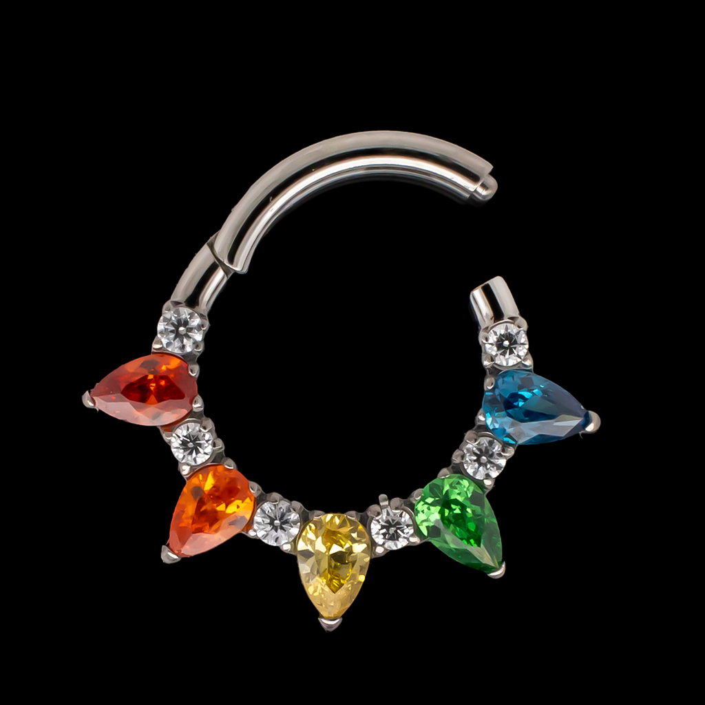 Desiree Rainbow - Hinged Ring | Body Jewelry | Wiccan Center