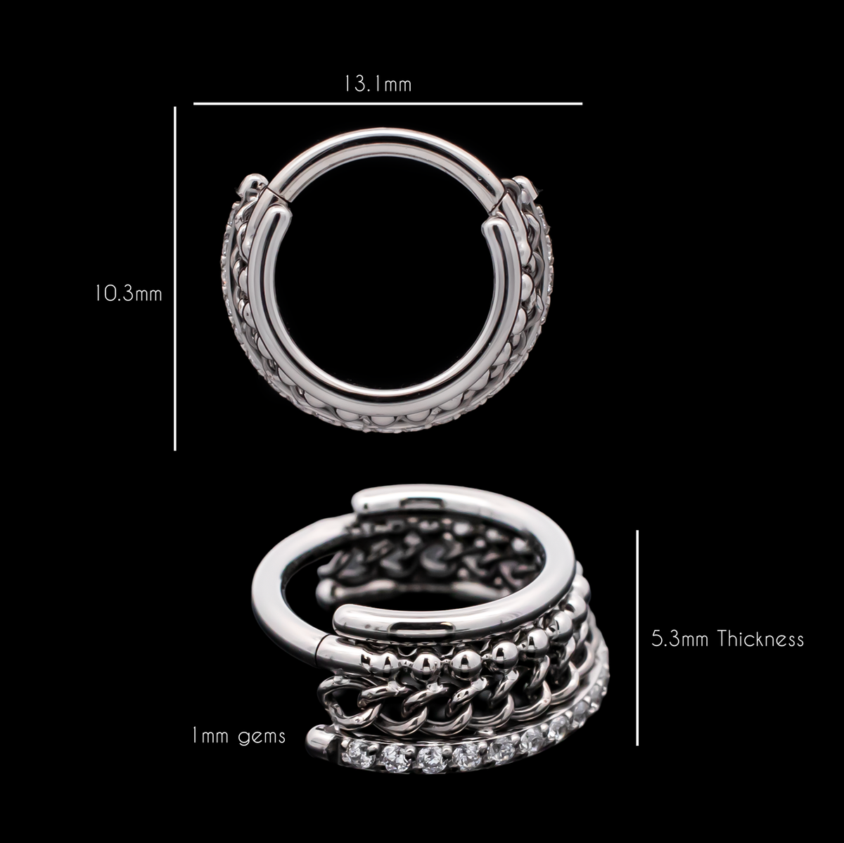 Slade - Hinged Ring | Body Jewelry | Wiccan Center