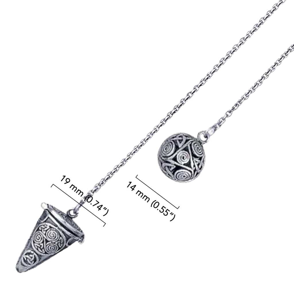Celtic Knotwork Sterling Silver Pendulum Design TM004