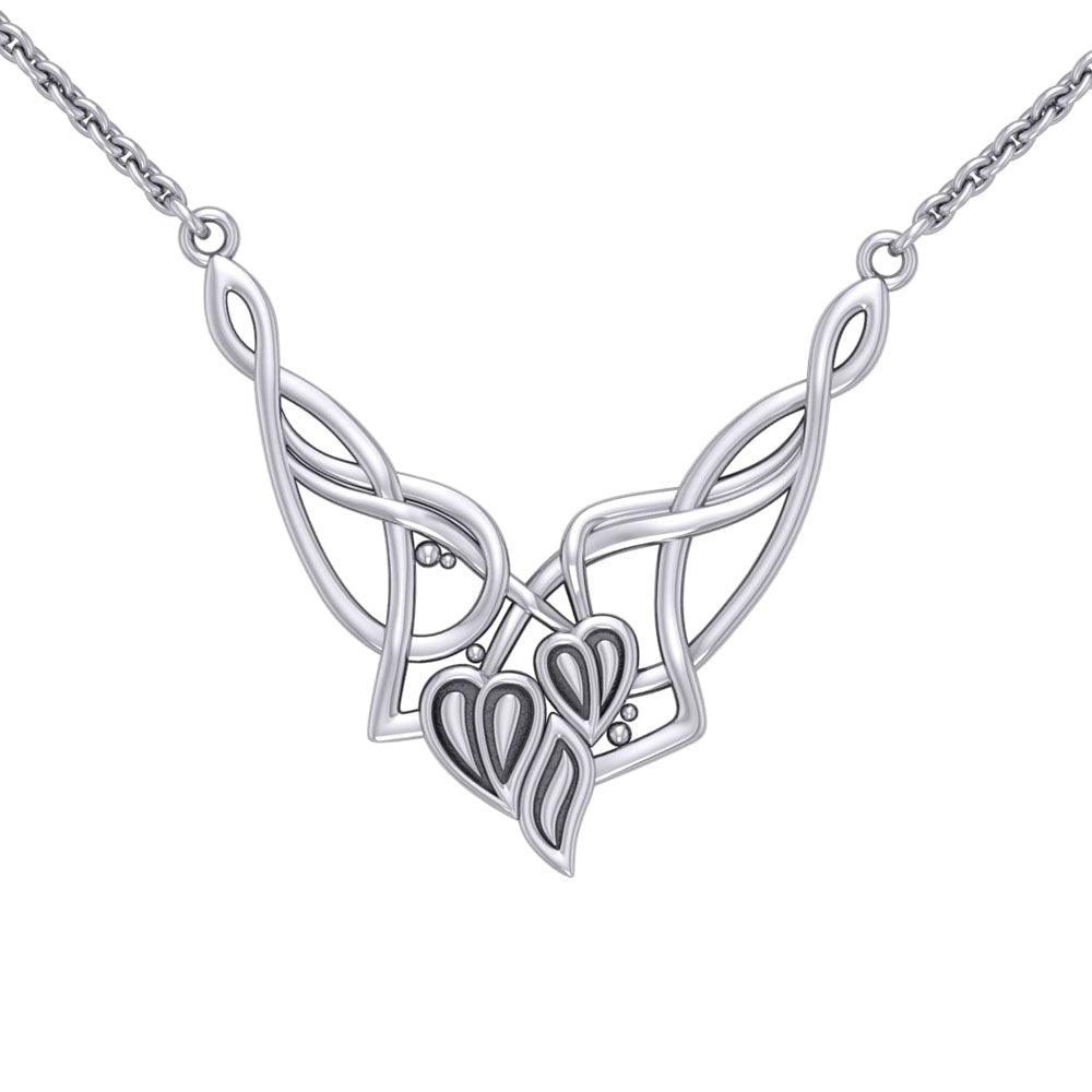 A declaration of a wondrous eternity ~ Celtic Knotwork Sterling Silver Necklace TN017