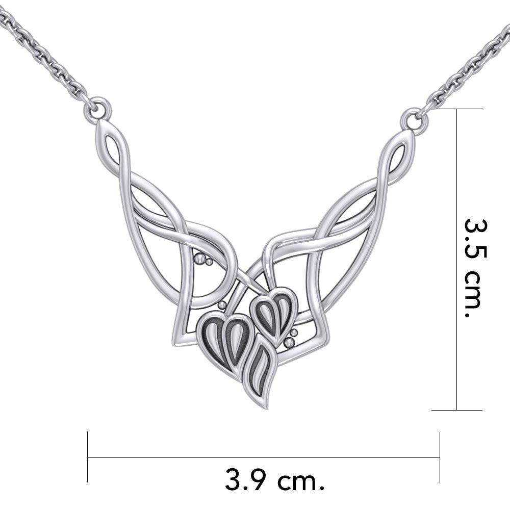 A declaration of a wondrous eternity ~ Celtic Knotwork Sterling Silver Necklace TN017