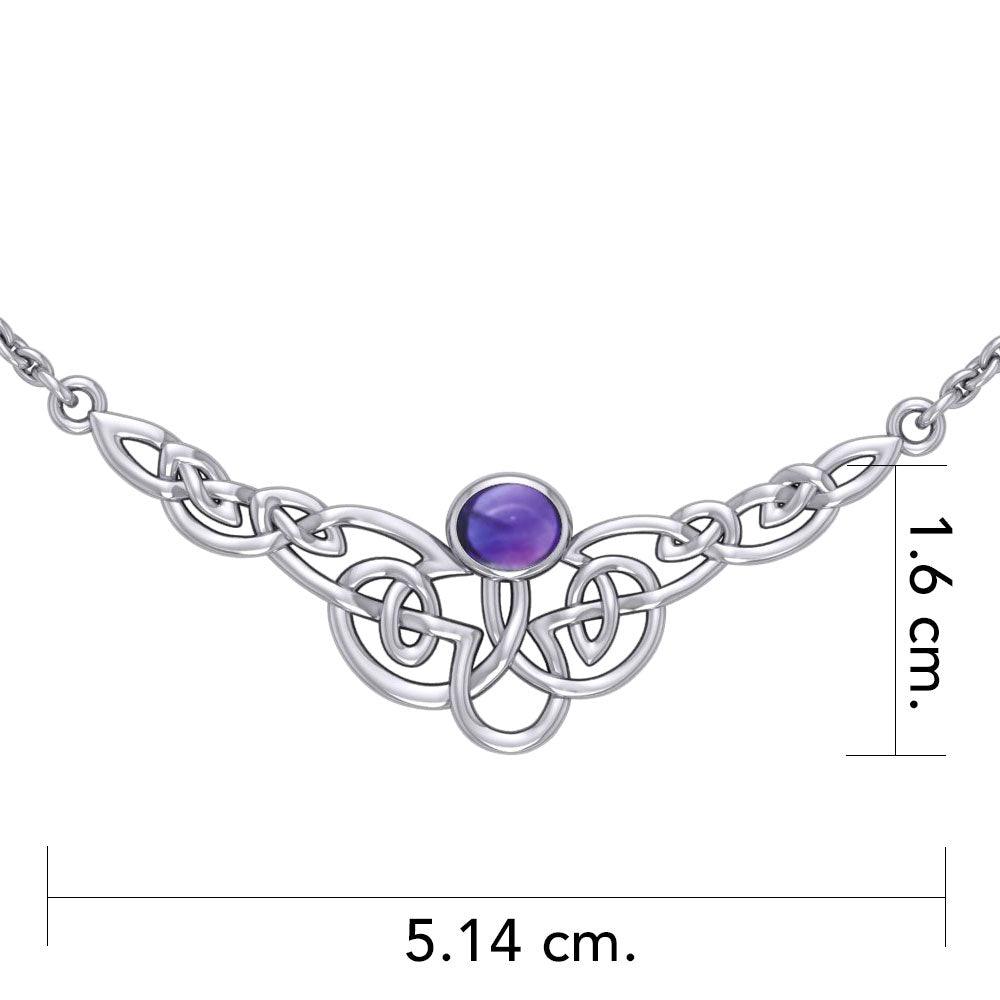Celtic Knotwork Silver Necklace TN019