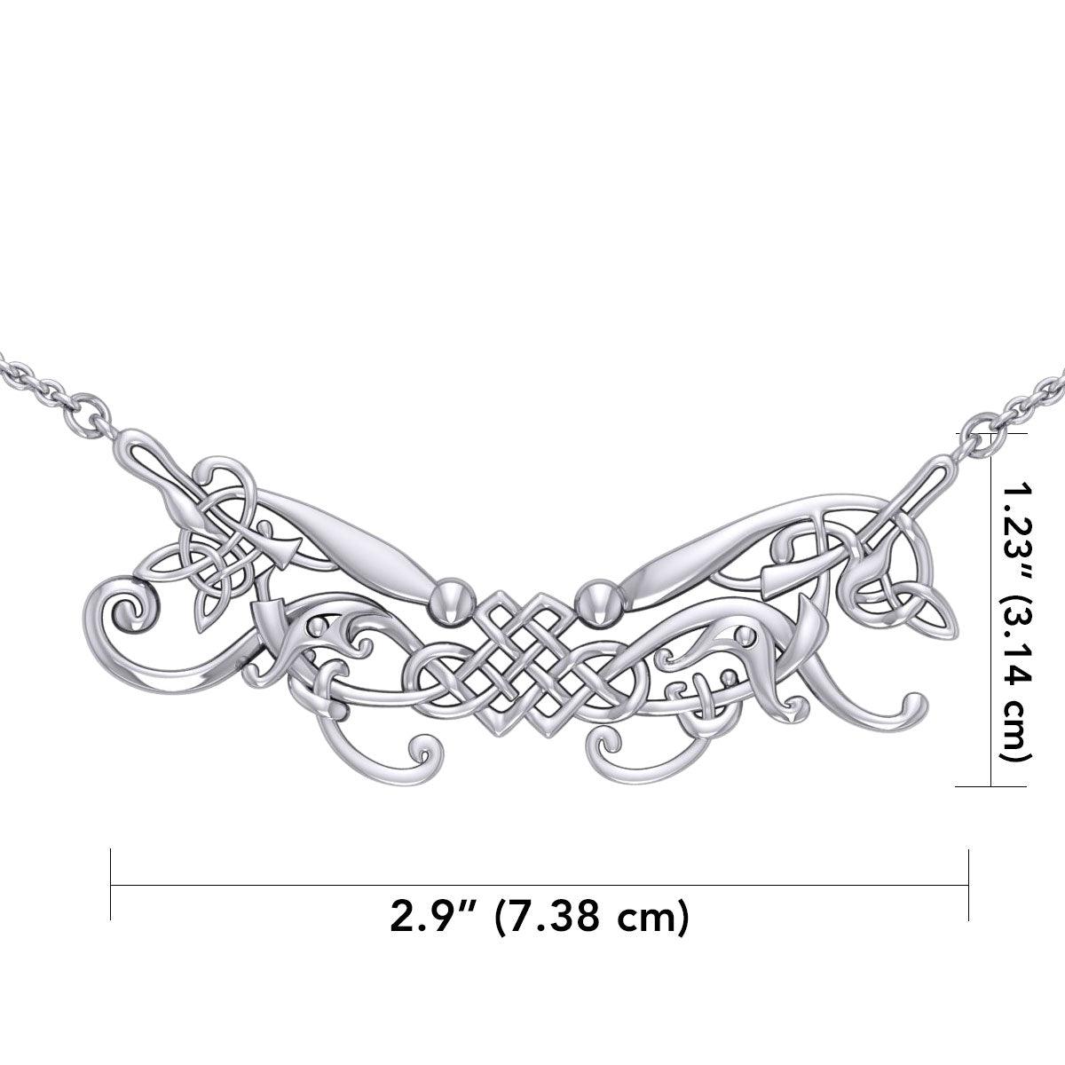 Celtic Knotwork Silver Necklace TN024